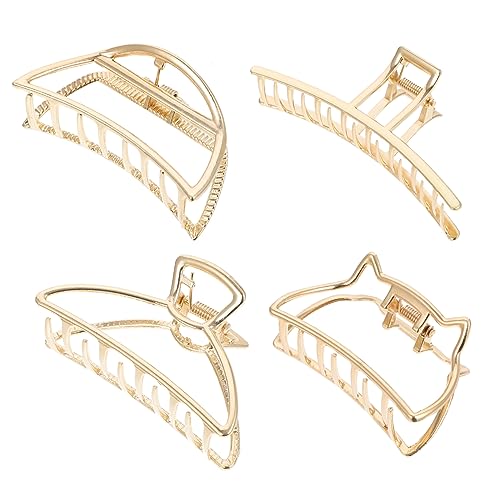 minkissy 4stücke Haarklammer Für Frauen Metall Haarzähneclip Haaraccessoires Für Make-up Und Baden Haarspangen Für Reisen Und Einkaufen von minkissy