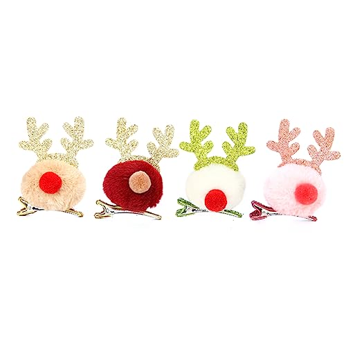 4 Stück kinder haarspangen haarspange kinder weihnachtskopfschmuck Haarspange für Kinder Weihnachts Haaraccessoire weihnachtsdeko Weihnachten Haarnadel Haarschmuck von minkissy