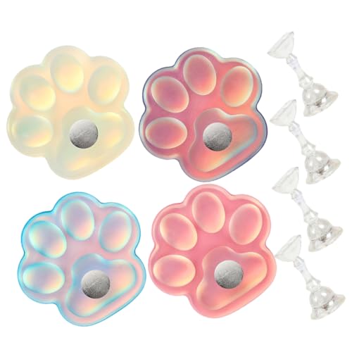 minkissy 4sätze Nagelständer Zum Aufdrücken Übungsständer Für Nailart Organizer Für Press Nägel Mit Katzenkrallen-design Aus Harz Tragbar Für Privaten Und Professionellen Gebrauch von minkissy