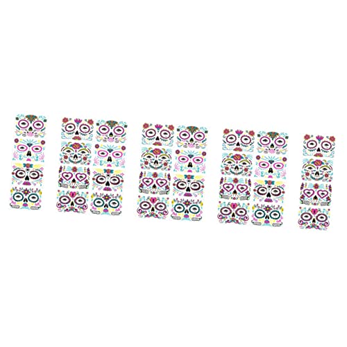 minkissy 4sets Halloween Temporäre Aufkleber Gesicht Aufkleber Neon Temporäre 8 Blätter * 4 von minkissy