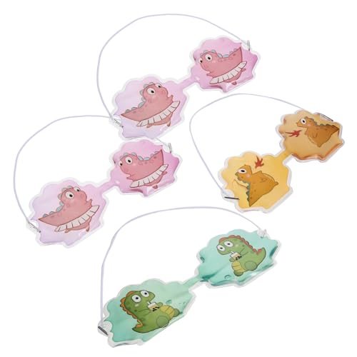 minkissy 4stücke Augenpads Mit Dinosaurier-design Dekorative Augenschirme Für Junge Mädchen Kalt-anwendung Bequeme Augenklappen Zufälliger Stil von minkissy