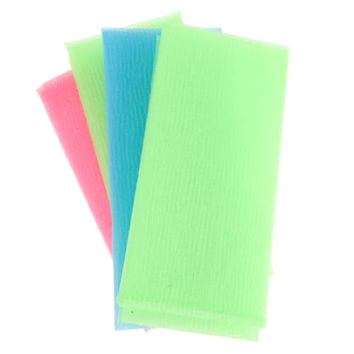 minkissy 4stücke Badetuch Aus Nylon Duschwaschlappen Für Körper Lange Peeling-badetücher Duschtuch Für Hand Und Körper Spa-handtücher Zum Baden von minkissy