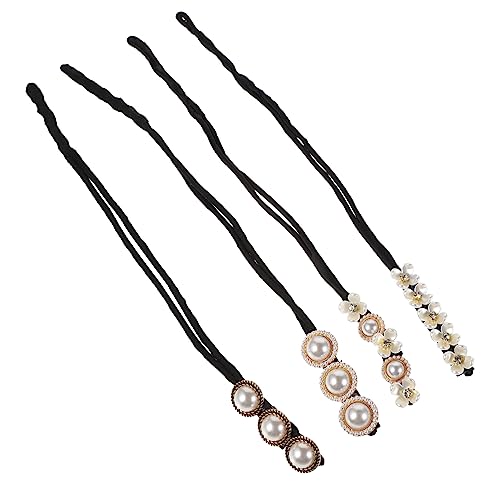 minkissy 4stücke Haar-donut-dutt-maker Haarknoten-former Haar Styling Werkzeug Für Frauen Mädchen Dutt Creator Haarknoten-halter Haar-ornament Zubehör von minkissy