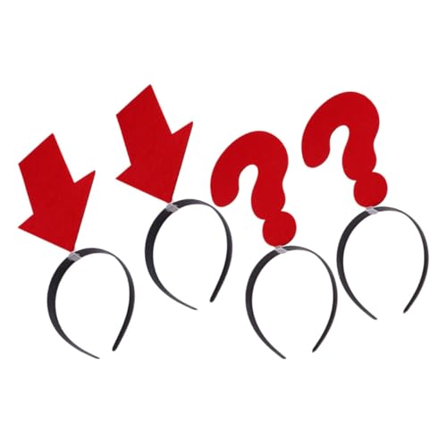 minkissy 4stücke Funny Headdress Fragezeichen Und Richtung Haarband Quirker Kopfschmuck Für Partys Cosplay Und Fotorequisiten Bequeme Und Einfache Anwendung von minkissy