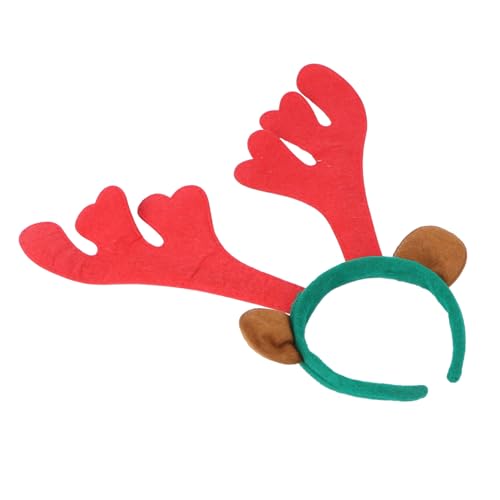 minkissy 4stücke Geweih-haarschmuck Für Weihnachtsfeiern Verstellbares Haarband Rot Und Grün Geeignet Für Mädchen von minkissy