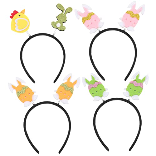 minkissy 4stücke Osterkopfschmuck Blumenhaarreif Mädchenstirnband Osterhaarband Osterdeko Für Mädchen Osterhaarschmuck Osterfoto-requisiten Haar-requisite Leicht Und Bequem von minkissy