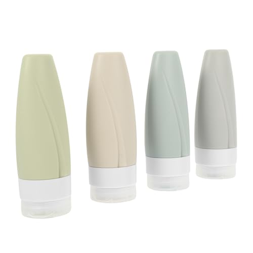 minkissy 4stücke Pack Silikon Reisebehälter Für Toilettenartikel Reise Flaschen Zum Dosieren Von Shampoo Lotion Duschgel Make-up Entferner von minkissy