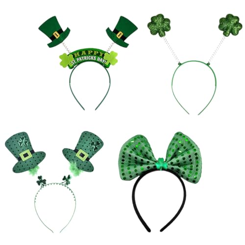 minkissy 4stücke Teiliges Patrick's Day Haarreif Festliche Haaraccessoires Mit -kleeblatt Hut Und Schleife Für Unvergessliche Partys Und Feiern minkissy 4stücke Teiliges Patrick's Day Haarreif Festliche Haaraccessoires Mit -kleeblatt Hut Und Schleife Für Unvergessliche Partys Und Feiern von minkissy
