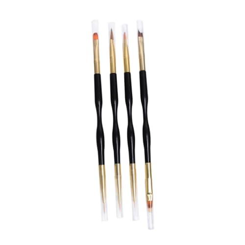 minkissy 4stücke Teiliges Set Nagelkunst Stifte Mit Doppeltem Ende Präzise Malpinsel Für Für Designs Und Persönliche Maniküre Nylonborsten Leicht Zu Handhaben von minkissy