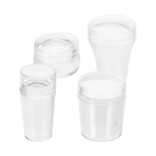 minkissy 4stücke Teiliges Silikon-nagelkunst-stempelwerkzeug Mit Schabern Für Maniküre Und Nagelstempel Komplett Für Nailart-stempel Und Maniküre-stempel von minkissy