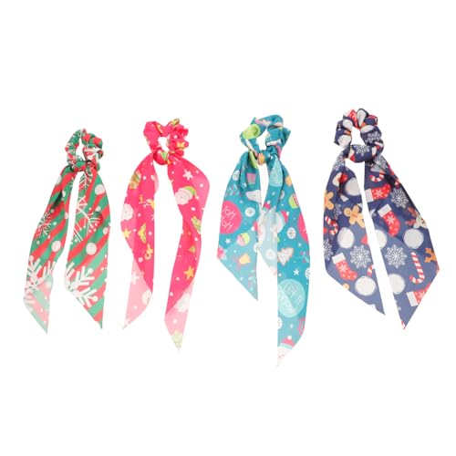minkissy 4stücke Weihnachten Elastische Haar Seil Haar Ring Frauen Süße Zubehör Dehnbar Langlebig Für Kostümpartys Bühnenauftritte von minkissy