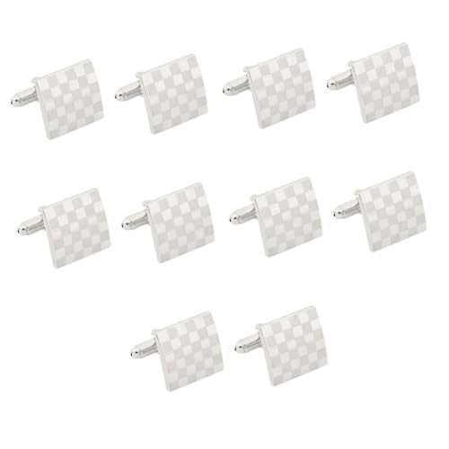 minkissy 5 Paare Herren Manschettenknöpfe für Hochzeit Quadratische Cufflinks in Elegantem Design Langlebig Accessoire für Anzüge Formelle Anlässe von minkissy
