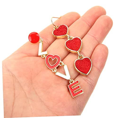 minkissy 5 Paare Herz Ohrringe für Frauen Valentinstag Strass Ohrstecker Leicht Modisch Vielseitig für Hochzeit Party Dating Strand Festival von minkissy