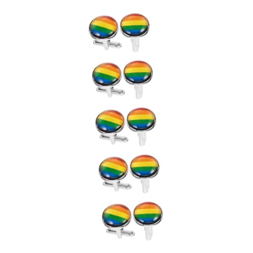 minkissy 5 Paare Regenbogen-Manschettenknöpfe Männer Arm Smoking Ärmel ihn Manschettenknöpfe herren Manschettenknöpfe für Anzüge coole Manschettenknöpfe Anzug Schmuck Zinklegierung minkissy 5 Paare Regenbogen-Manschettenknöpfe Männer Arm Smoking Ärmel ihn Manschettenknöpfe herren Manschettenknöpfe für Anzüge coole Manschettenknöpfe Anzug Schmuck Zinklegierung von minkissy