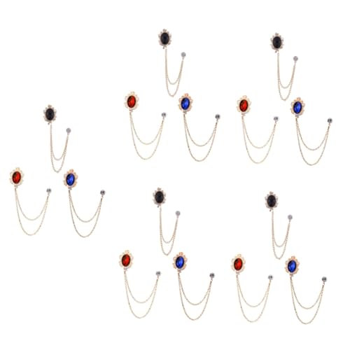 minkissy 5 Sätze Anzugbroschen Für Herren Teiliges Schmuck Accessoire Mit Edelsteinen Ketten Stilvolle Anstecknadeln Für Hochzeiten Partys Formelle Anlässe Mit Goldakzenten 3 Stück * 5 minkissy 5 Sätze Anzugbroschen Für Herren Teiliges Schmuck Accessoire Mit Edelsteinen Ketten Stilvolle Anstecknadeln Für Hochzeiten Partys Formelle Anlässe Mit Goldakzenten 3 Stück * 5 von minkissy