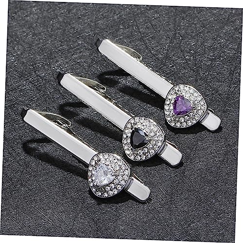 minkissy 5 Sätze Krawattenklammern Edelsteine ​​Krawatten Für Herren Anzugzubehör Herren Anzugzubehör Anstecknadel Für Kleidung Kragennadel Kleidungsklammern Anbringen Von 3 Stück * 5 von minkissy