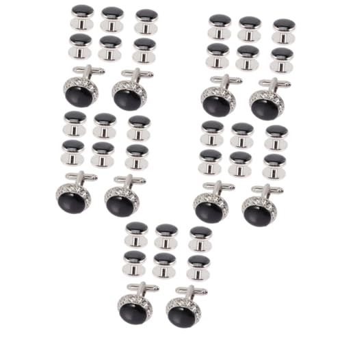 minkissy 5 Sätze Manschettenknöpfe Herren Teiliges Mit Zirkonia Accessoires Für Anzüge Für Hochzeiten Weihnachten Valentinstag Und Besondere Anlässe 8 Stücke * 5 von minkissy