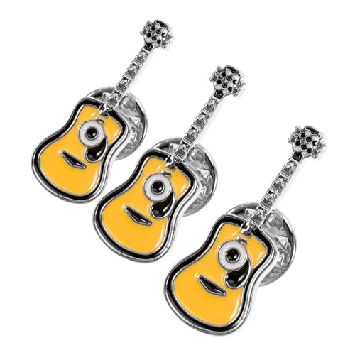 minkissy 5 Sätze Retro Gitarre Brosche Punk Gitarre Anstecker Stilvolle Dekoration Für Kleidung Taschen Für Anlässe Wie Hochzeiten Geburtstage 3 Stück * 5 von minkissy