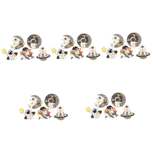 minkissy 5 Sätze Teiliges Cartoon Astronaut Broschen Metall Anstecker Für Kleidung Taschen Niedliche Accessoires Für Erwachsene Langlebig Auffällig 5 Stück * 5 von minkissy