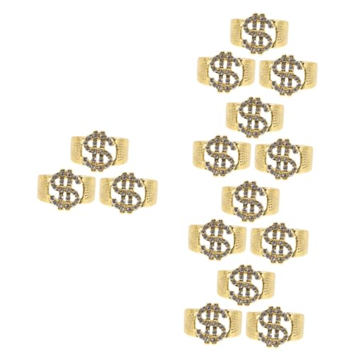 minkissy 5 Sätze Teiliges Geldsymbol Ringe Für Männer Und Frauen Punk Stil Schmuck Für Partys Hochzeiten Halloween Und Cosplay 3 Stücke * 5 von minkissy