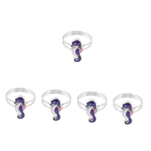 minkissy 5 Stück Farbwechsel Stimmungsring Einstellbarer Ring für Farblich Darstellt für Tägliche Dekorationen von minkissy