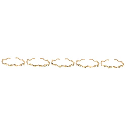 minkissy 5st Hochzeitskleid Stirnband Damen-stirnband Haargummis Für Frauen Zubehör Für Haarbänder Goldene Lorbeerblätter Blatthaarbänder Haarschmuck Braut Legierung Kranz Temperament von minkissy