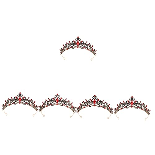 minkissy 5 Stück Krone Braut Kopfschmuck Braut Kopfbedeckung Tiara für Mädchen Braut Tiara Tiara für Frauen Braut Kopfschmuck für Party Frauen Tiara Mädchen Tiara Hochzeit Zinklegierung Miss Zubehör, von minkissy