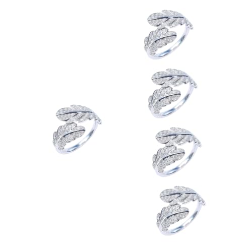 minkissy 5 Stück Offener Ring für Damen Minimalistisches Design mit Verstellbar Elegant für Modeschmuck für Partys Besondere Anlässe von minkissy