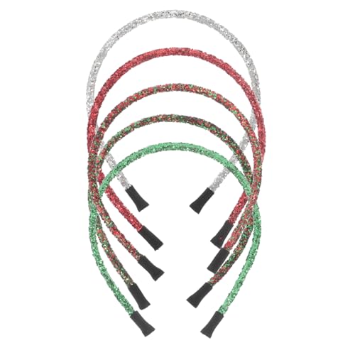 minkissy 5stücke Glitzer-stirnband Für Damen Party Zubehör Festliches Haarband Mit Pailletten Silvester Kopfbedeckung Weihnachten Haarschmuck von minkissy