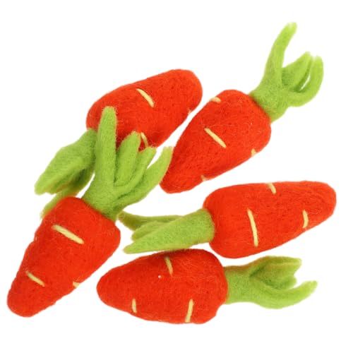 minkissy 5 Stück Teiliges DIY Karotten Haarschmuck aus Gesundem Weichem Wollfilz Stilvolle Brosche und Accessoire für Kleidung Mützen und Individuelle Bastelprojekte Farbintensiv und von minkissy