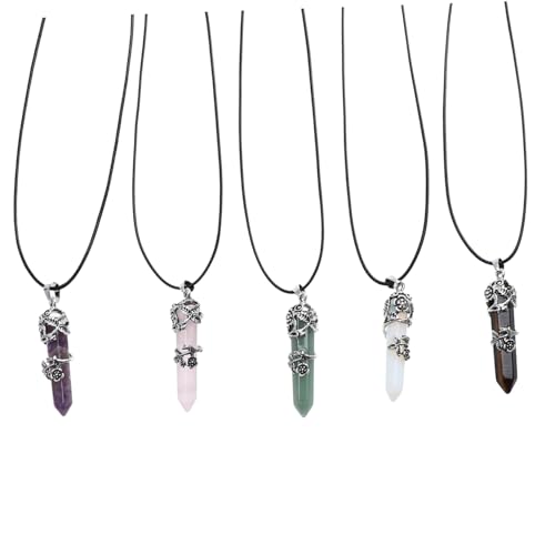 minkissy 5 Stück Teiliges Natürliche Halskette Verstellbare Clavicle Kette Mondstein Amethyst Jaspis Modisches Accessoire für Frauen minkissy 5 Stück Teiliges Natürliche Halskette Verstellbare Clavicle Kette Mondstein Amethyst Jaspis Modisches Accessoire für Frauen von minkissy