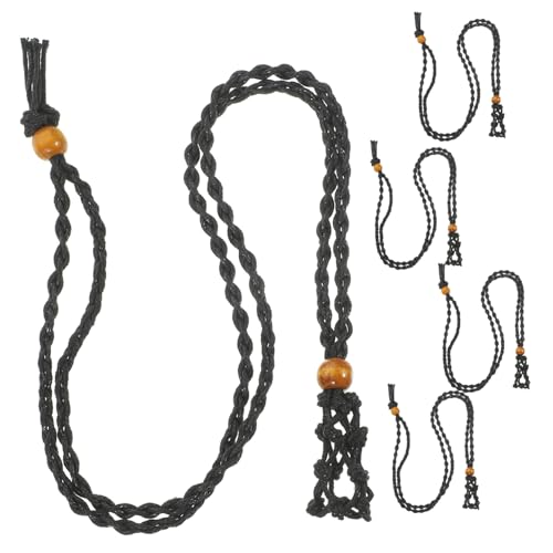 minkissy 5 Stück Teiliges Verstellbare Vintage Netzanhänger für Naturstein Handgewebter Edelstein steinhalter als Halskette Armband oder Fußkettchen Modisches Schmuckzubehör für DIY und von minkissy