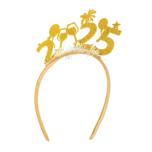 minkissy 5 Stück Teiliges Year Haaraccessoires Glitzerndes Party Stirnband Komfortabel Praktisch Für Silvester Fotorequisite von minkissy