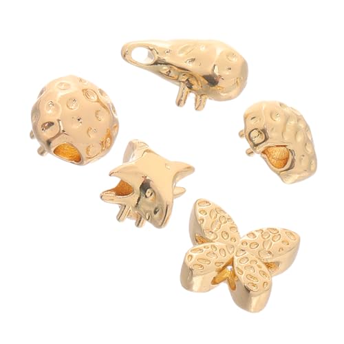 minkissy 5 Stück Vergoldete Schmuckzubehör für Diy Armbänder und Ohrringe Kreative Spacer für Handgemachte Designs von minkissy