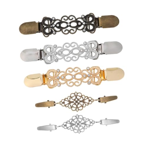 minkissy 5 Stück Vintage Kleidung Clips Dekorative Broschen für Pullover Schal und Strickjacke Accessoires für Partys Hochzeiten und Alltag von minkissy