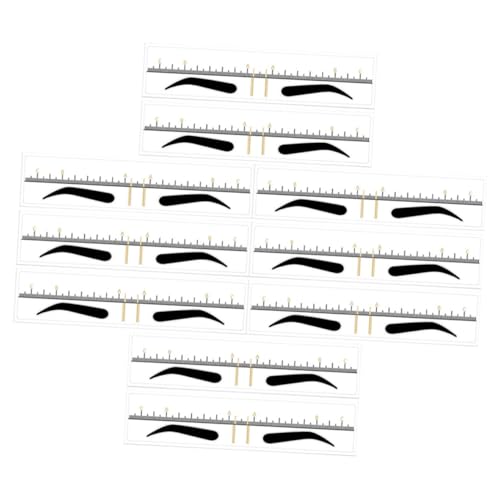 minkissy 50stücke Augenbrauen Make-up Schablonen Augenbrauenlineal Augenbrauen Schablone Gestaltung Measure Tool Einweg Aufkleber von minkissy