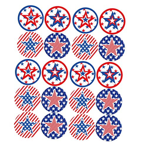 minkissy 500stücke Siegelaufkleber Zum Unabhängigkeitstag Farbige Aufkleber Mit Sternenmotiv Selbstklebende Etiketten Für Geschenktüten Verpackung Und Dekoration von minkissy