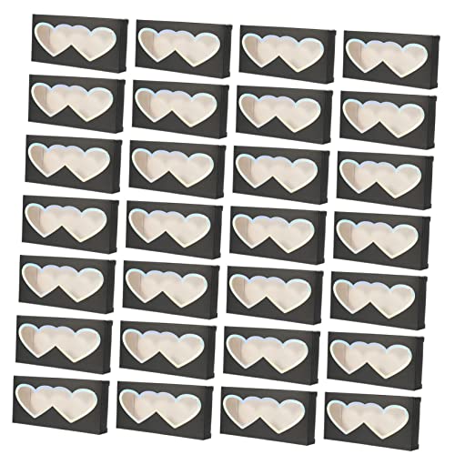 minkissy 50stücke Herzförmige Wimpern Verpackungsboxen Falsche Wimpern Organizer Für Einfachen Zugriff Und Sicheren Schutz Für Tägliche Nutzung Und Reisen von minkissy