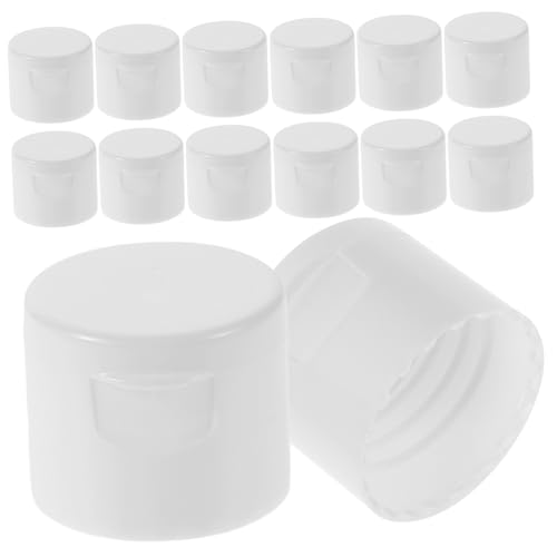 minkissy 50stücke Weiße -top-kappen Für Flaschen Wiederverwendbare Kunststoffverschlüsse Für Zahnpasta Handcreme Und Shampoo Vielseitige Verschlüsse Für Nachfüllbare Flaschen von minkissy