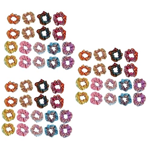 minkissy 54 Pcs Gradient Hair Ring Metallic Hair Ties Gradient Hair Ropes Rainbow Scrunchies Hair Accessory for Girls Metal Hair Band Scrunchies for Girls Woman Headdress Mermaid von minkissy