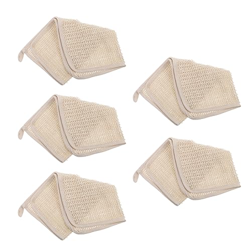 minkissy 5 Stück Körper Peeling Handtuch Rückenmassage Tuch Reinigungstuch Aus Baumwolle Sanft Exfolierend Für Bad Und Dusche Für Gesunde Hautpflege Für Damen Und Herren von minkissy