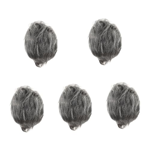 minkissy 5St Oma graue Perücke synthetic wig toupet damen Leistungsperücke pelucas de mujer silberne Perücken Cosplay-Perücken Perücke für Bühnenauftritt kurze Perücke einzigartig schmücken von minkissy