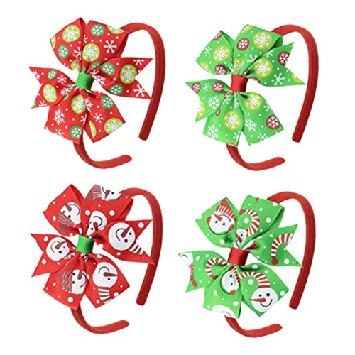 minkissy 5 Stücke Jungen und Mädchen Weihnachten Haar Hoop Bowknot Weihnachten Stirnband Dekorative Muster für Partys von minkissy