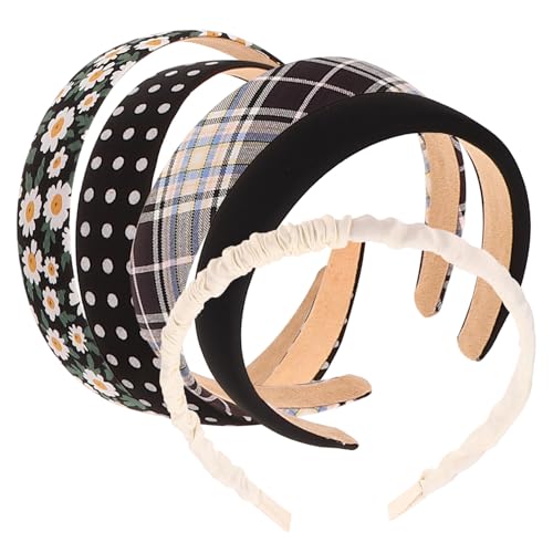 minkissy 5stücke Gemustertes Stirnband Ästhetische Mode Stirnband Tuch Kopfteil Haar Zubehör Für Damen Und Teenager von minkissy