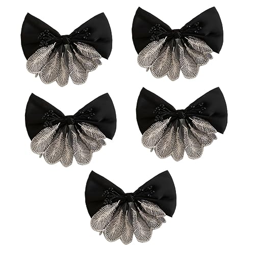 minkissy 5pcs Bow Hairpin Makeup Hair Wrap Headband Girl Scrunchies Black Bows Xmas Bowknot Hair Bows for Girls Headress Bow Large Hair Bows Bow Hair Clips Hair Ribbons for Girls Ponytail von minkissy