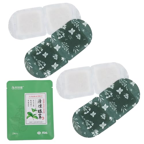 minkissy 5pcs Cooling Eye Mask Reusable Wormwood Eye Patch Heat Eye Compress Heated Eye Masks Eye Masks Eye Mask for Sleeping Hydrating Eye Patches Car Eye Lotus Leaf Travel Refill von minkissy