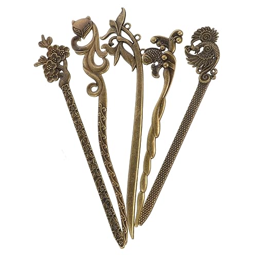 minkissy 5pcs Vintage Haarnadel Damen Haarschmuck Japanische Essstäbchen Kopfbedeckung für Frauen Haar Stick Haar Styling Clip Antike Haar Stick Antike Haarnadel Frauen Haarspange Miss von minkissy