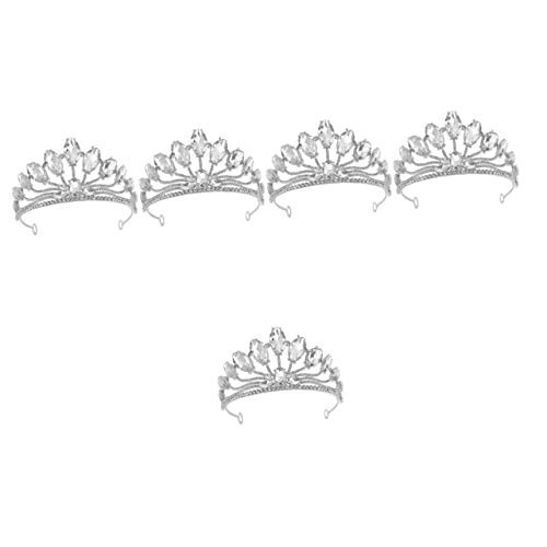 minkissy 5st Krone Haarschmuck Bräute Kristall Braut Kristall Hochzeit Kristall Tiara Strass Braut Mädchen Tiara Prinzessinnenhaar Hochzeitsessen Jahrgang Fräulein Strass Requisiten von minkissy