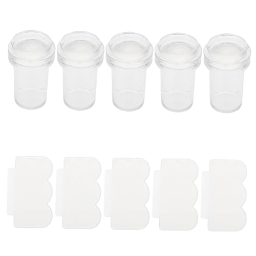 minkissy 5stücke Silikon-nagelstempel Maniküre Nailart-stempel Mit Schaber Hochwertiges Material Sicher Und Langlebig Für Anfänger Und Profis von minkissy