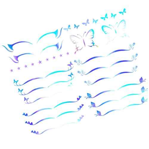 minkissy 6 Blätter Eyeliner Gel Nicht Lidschatten Streifen Flüssig Funkeln Machen Aufkleber von minkissy